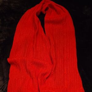 J. Crew Soft Red Cashmere Scarf, New